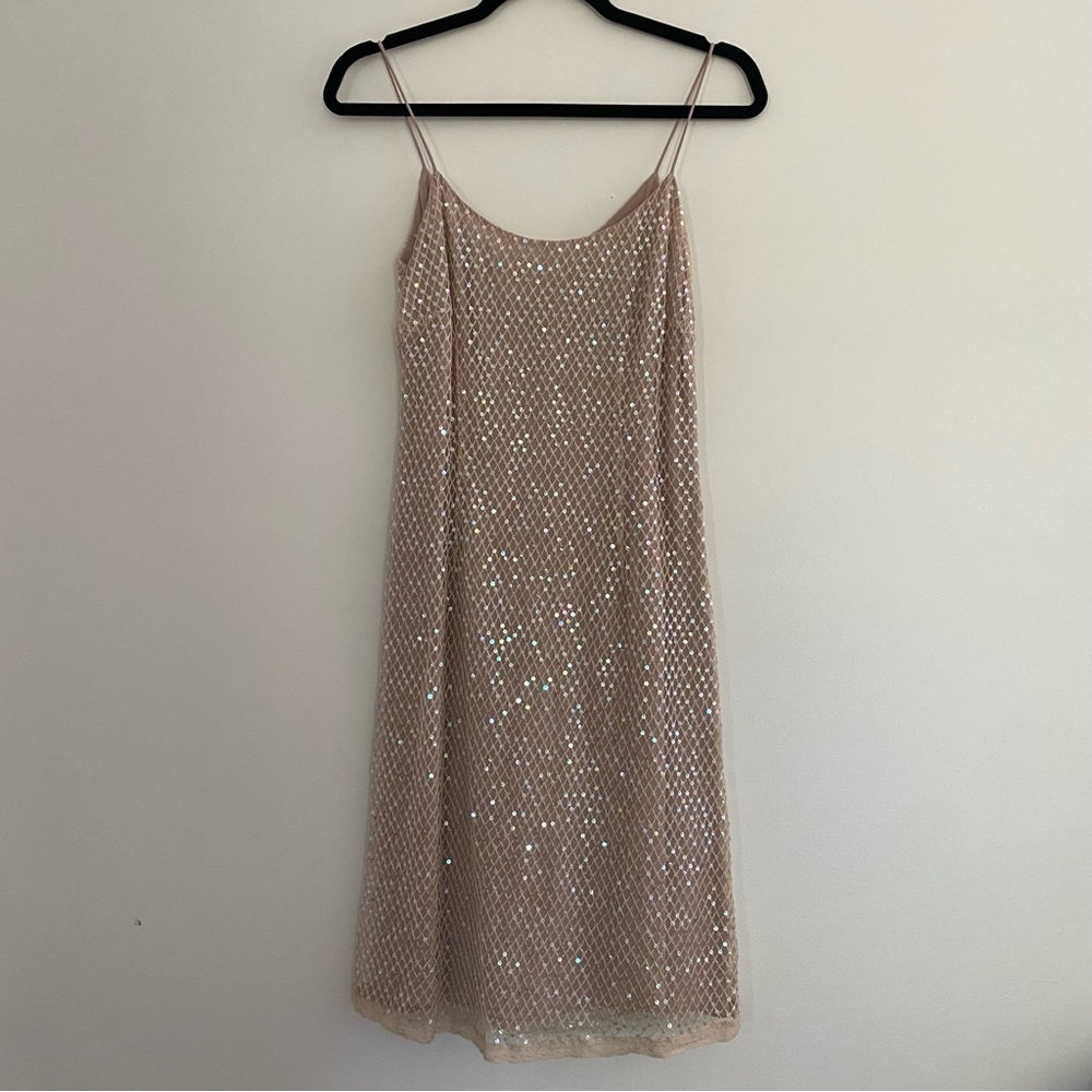 REBECCA TAYLOR Taylor Swift Sequin Silk Slip Dress Size 8 Small Medium Vintage